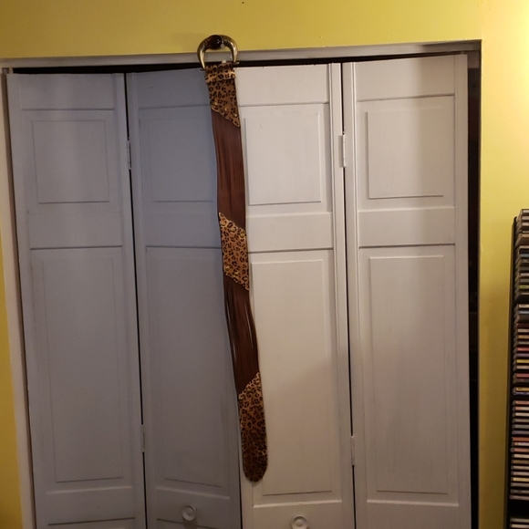 Leopard and Leather Belt by Chicos Boho - Picture 1 of 4